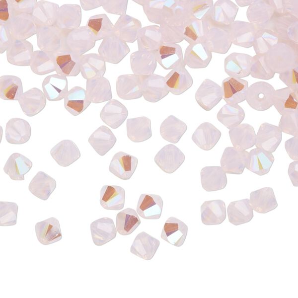 Bead 1440pk rose water opal shimmer, Swarovski&reg; 4mm XILION bicone 5328 image number 0