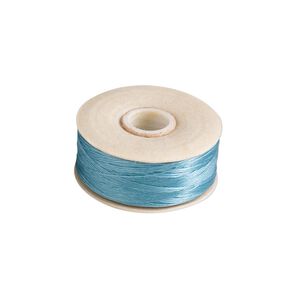 Thread, Nymo&reg;, nylon, turquoise blue, size O. Sold per 90-yard bobbin.