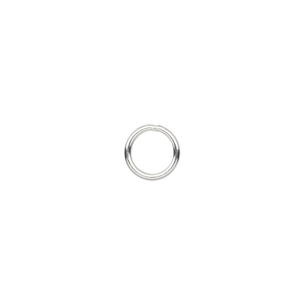 Jump ring 1pkg20 sterling silver, 8mm soldered closed round, 18 gauge / 6mm inside diameter image number 0