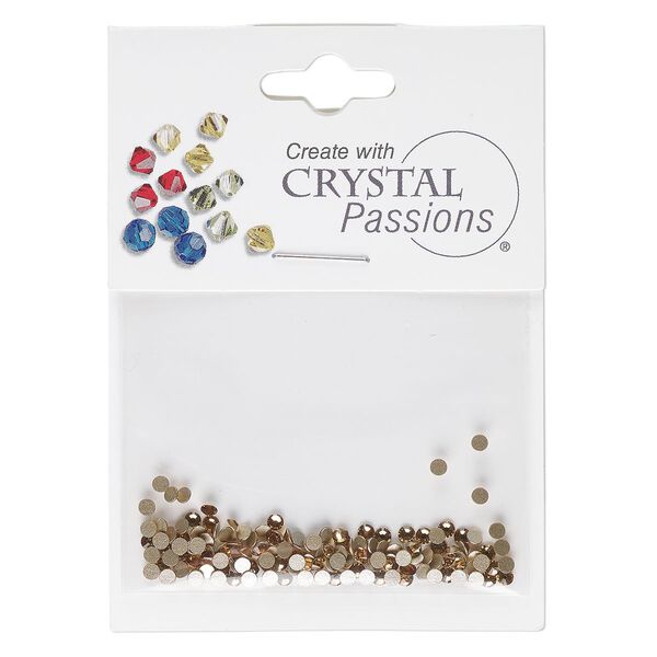 Flat back 1440pk light Colorado topaz foil back, Swarovski&reg; 2.1-2.3mm rose round SS7 2058 image number 0