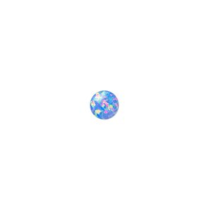Cabochon, "opal" (silica and epoxy) (man-made), royal blue, 6mm calibrated round. Sold individually.