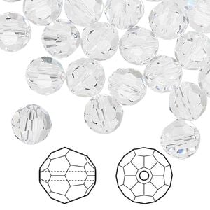 Bead 144pk crystal, Crystal Passions&reg; 8mm round 5000