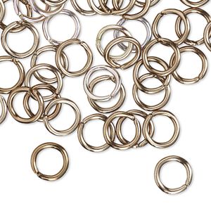 Jump ring 1pkg100 aluminum, 8mm round, 16 gauge / 5.4mm inside diameter / bronze