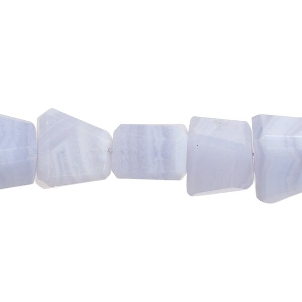Blue lace agate 1pkg1, hand-cut freeform bead natural 10 inch 10x9mm-15x12mm image number 0