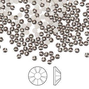 Flat back 1440pk black diamond foil back, Preciosa MAXIMA Czech crystal hotfix rhinestone 2.3-2.5mm chaton rose round SS8