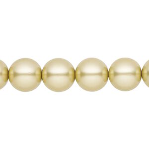 Pearl 10pk vanilla, Preciosa Czech crystal 10mm round