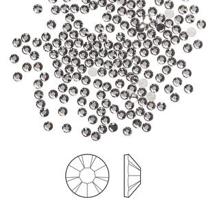 Flat back 1pkg144, lilac ash foil back Preciosa MAXIMA Czech crystal hotfix rhinestone, 1.9-2.1mm chaton rose round SS6