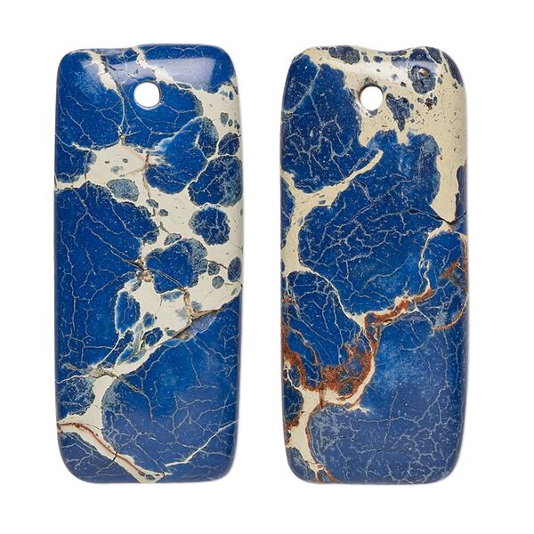 Magnesite 1pkg2, hand-cut puffed rectangle focal 35x15mm image number 0