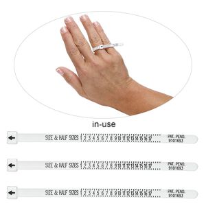 Tool, Multisizer&trade; ring sizing gauge, acrylic, white. Sold per pkg of 3.