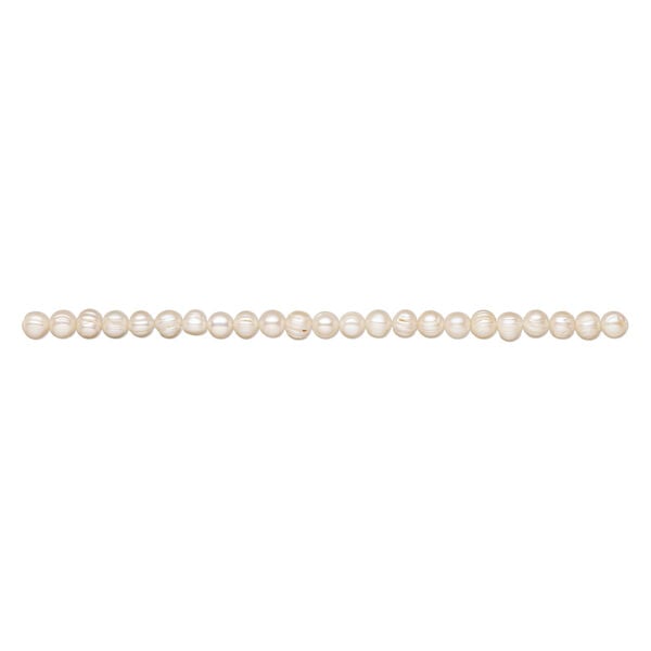 Freshwater pearl 1pkg1, semi-round natural, 15 inch peach 9-11mm cultured image number 1