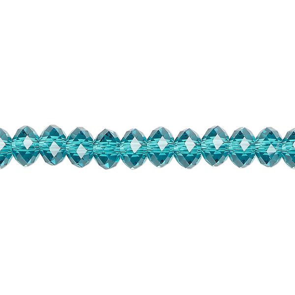 Bead 360pk blue zircon, Swarovski&reg; 6x4mm rondelle 5040 image number 0