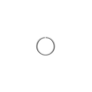 Jump ring 1pkg100 silver-plated, 9mm round, 20 gauge / 7.5mm inside diameter / brass