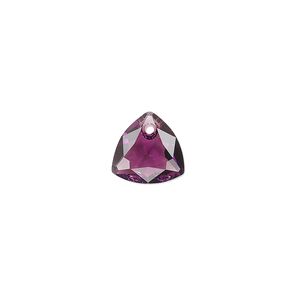 Drop 1pk amethyst, Crystal Passions&reg; 10.5mm pendant trilliant cut 6434