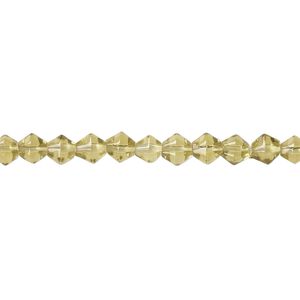 Bead, glass, olive, 4-5mm faceted bicone. Sold per 12-inch strand.