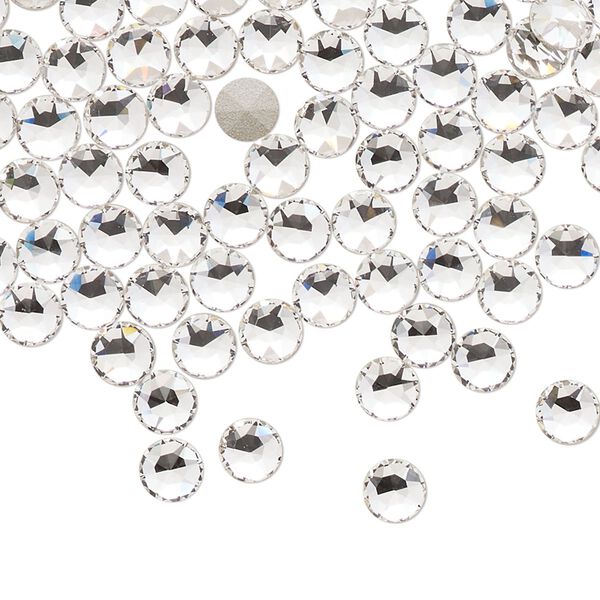 Round stone 72pk crystal clear foil back, Swarovski&reg; 4.6-4.8mm light round SS20 1098 image number 0