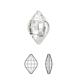 Fancy stone 1pk crystal foil back, Crystal Passions&reg; 19x12mm lemon 4230