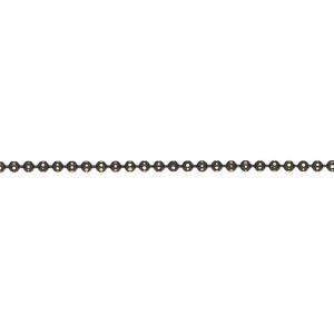 Chain 1pkg1 ball, 1.5mm, black gold-finished brass 40 inch