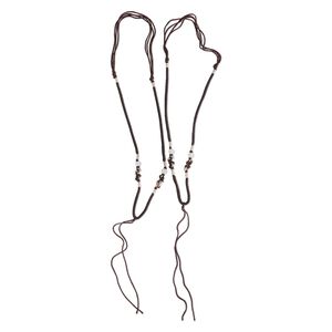 Imitation silk / jadeite 1pkg2, macram&eacute; necklace cord adjustable 20 inch / 5.5 inch dangle 2-3.5mm