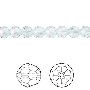 Bead 12pk light Azore, Crystal Passions&reg; 6mm round 5000