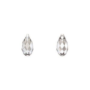 Briolette 1pkg144 crystal urban grey, Swarovski&reg;, 11x5.5mm pendant drop 6010