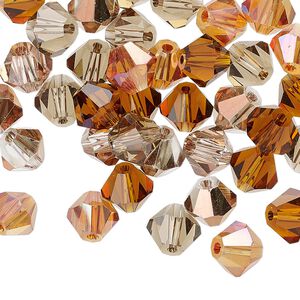 Bead mix 40pk 16 facets fall, Celestial Crystal&reg; 8mm bicone