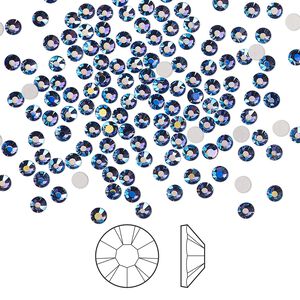 Flat back 1440pk blue violet AB foil back, Preciosa MAXIMA Czech crystal rhinestone 2.3-2.5mm chaton rose round SS8
