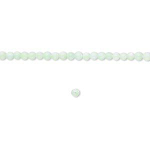 Mother-of-pearl shell 1pkg1, round bead 15.5 to 16 inch sea green 2mm
