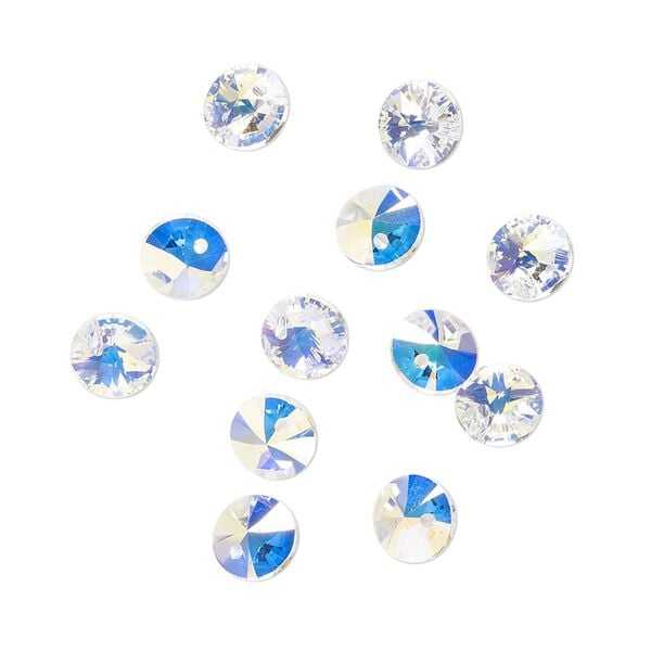 Drop 720pk crystal AB, Swarovski&reg; 6mm pendant mini disk 6428 image number 1
