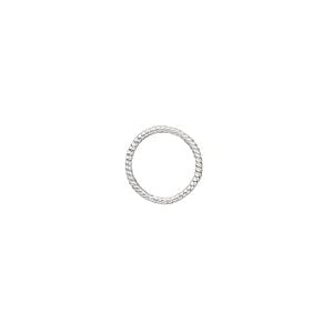 Jump ring 1pkg2 sterling silver, 11mm soldered closed twisted round, 18 gauge / 9mm inside diameter