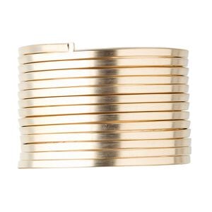 Wire, 12Kt gold-filled, full-hard, square, 14 gauge. Sold per pkg of 5 feet.