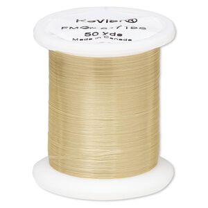 Thread, Kevlar&reg;, natural, 0.15mm diameter, 6-pound test. Sold per 50-yard spool.