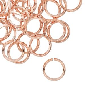 Jump ring 1pkg50 copper, 12mm hand-cut round / diamond wire, 16 gauge / 9.2mm inside diameter
