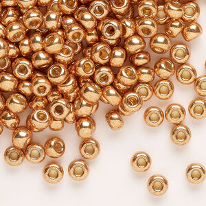 Seed bead, Miyuki 1pkg25g glass, #6 rocaille, Duracoat&reg; opaque galvanized muscat (RR-4206)
