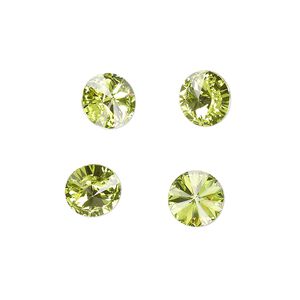 Chaton 48pk citrus green foil back, Crystal Passions&reg; 8.16-8.41mm rivoli SS39