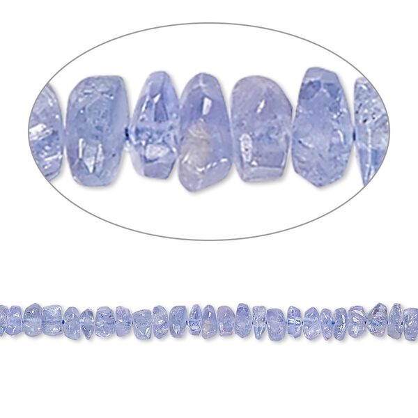 Tanzanite 1pkg1, hand-cut faceted rondelle bead 8 inch 3x1mm-4x2mm image number 0