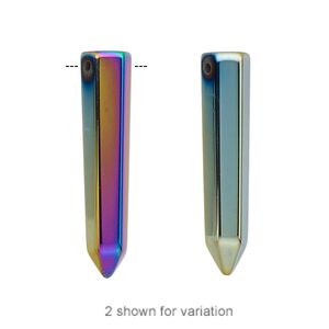 Hemalyke&trade; 1pkg1, electroplated top-drilled point focal 29x6mm-30x6mm