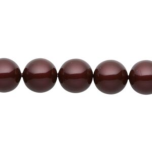 Pearl 25pk maroon, Crystal Passions&reg; 10mm round 5810
