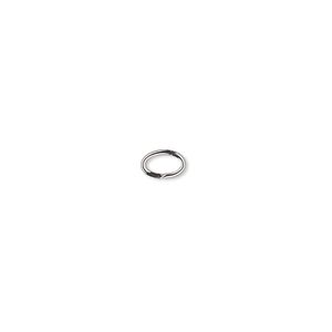 Jump ring 1pkg1000 gunmetal-plated, 6x4mm oval, 20 gauge / 4.3x2.5mm inside diameter / brass