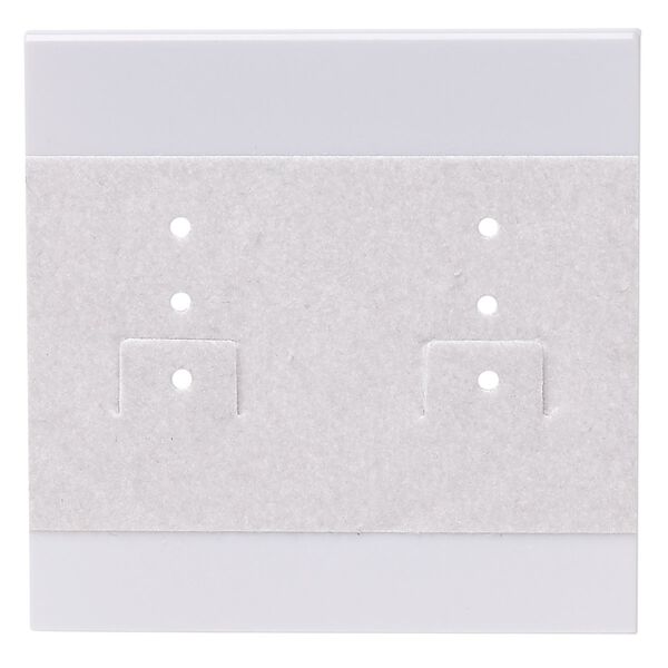 Earring card, flocked plastic, grey, 2x2-inch square. Sold per pkg of 25. image number 0