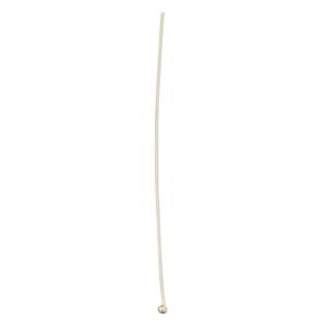 Head pin 1pkg4 14Kt gold-filled, 2 inch / 1.5mm ball tip, 24 gauge