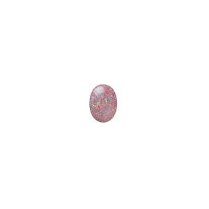 Cabochon, "opal" (silica and epoxy) (man-made), Mexican brown, 8x6mm calibrated oval. Sold individually.