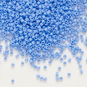 Seed bead, Delica&reg;, glass, pkg/7.5g, #11 round, opaque matte rainbow periwinkle (DB-0881).
