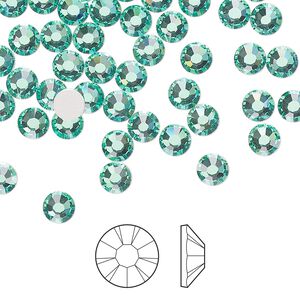 Flat back 1440pk Caribbean Sea foil back, Preciosa MAXIMA Czech crystal rhinestone 4.6-4.8mm chaton rose round SS20