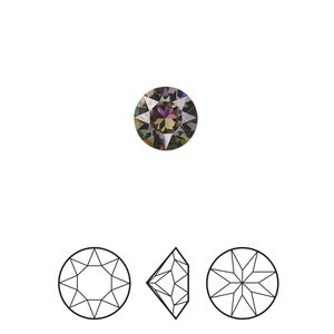 Chaton 4pk crystal vitrail light foil back, Crystal Passions&reg; 8.16-8.41mm round SS39 1088