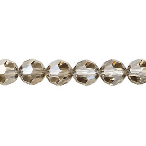 Bead 1pkg144 crystal bronze, Crystal Passions&reg; 8mm faceted round 5000