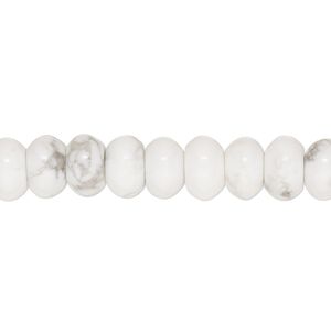 Howlite 1pkg1, rondelle bead natural 15.5-16 inch 8x5mm