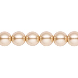 Pearl 1pk champagne, Celestial Crystal&reg; 8mm round 15.5-16 inch