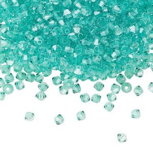 Bead 48pk Caribbean Sea, Preciosa Czech crystal 3mm bicone