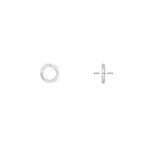 Jump ring 1pkg20 sterling silver, 6mm round / square wire, 20 gauge / 4.5mm inside diameter