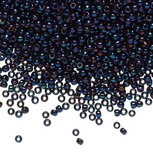 Seed bead, TOHO BEADS&reg;, glass, pkg/250g, #11 round, opaque metallic Nebula (TR-11-82).